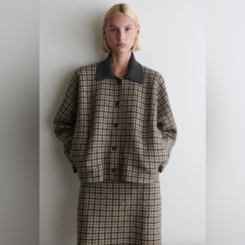 NWT Wool Check Jacket